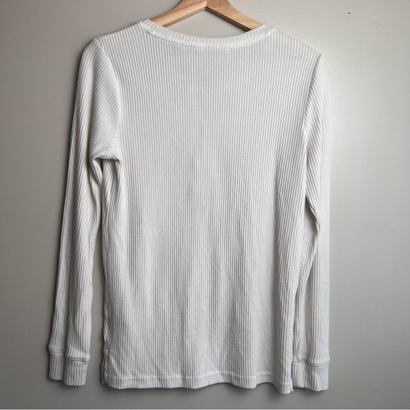 Lands' End Women’s Cream Henley Ribbed Knit Top Size XS EUC - Picture 3 of 7
